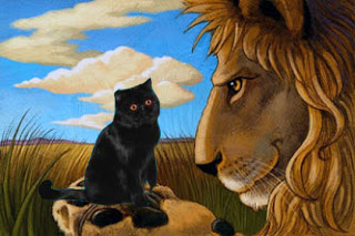 قصة الاسد ملك الغابة المغرور والقط الحكيم