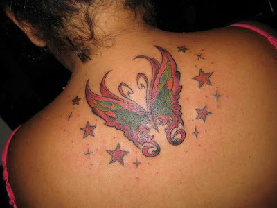 Upper Back Butterfly tattoo Free Upper Back tattoo design. at 3:02 PM