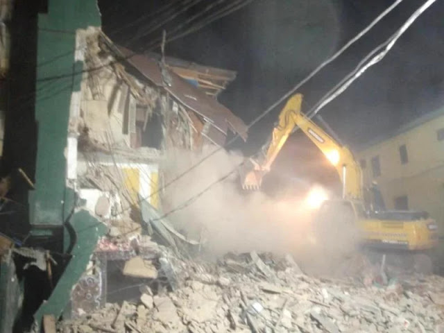 Three storey building collapses in Lagos