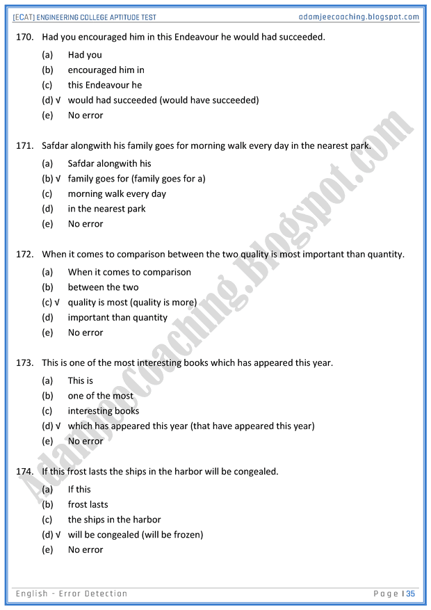 ecat-english-error-detection-mcqs-for-engineering-college-entry-test