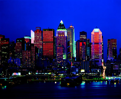 new york city skyline at night. new york city skyline at