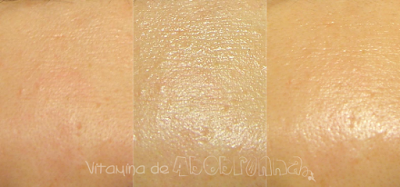 comparativo da pele com Suncut UV Protect Essence SPF50+ PA++++