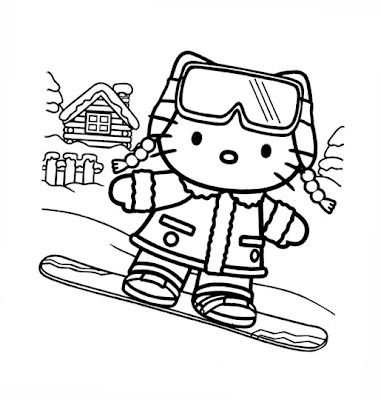 and here are some more Hello Kitty Christmas Holiday coloring pages so 