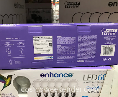 Costco 1300539 - Feit LED 60W Replacement Bulb: great for any household