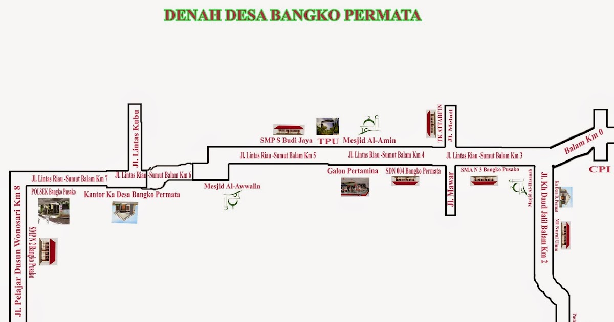 DENAH LOKASI DESA BANGKO PERMATA KEC. BANGKO PUSAKO KAB 