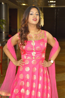 Sindhu Shivarama in Pink Ethnic Anarkali Dress 29.JPG