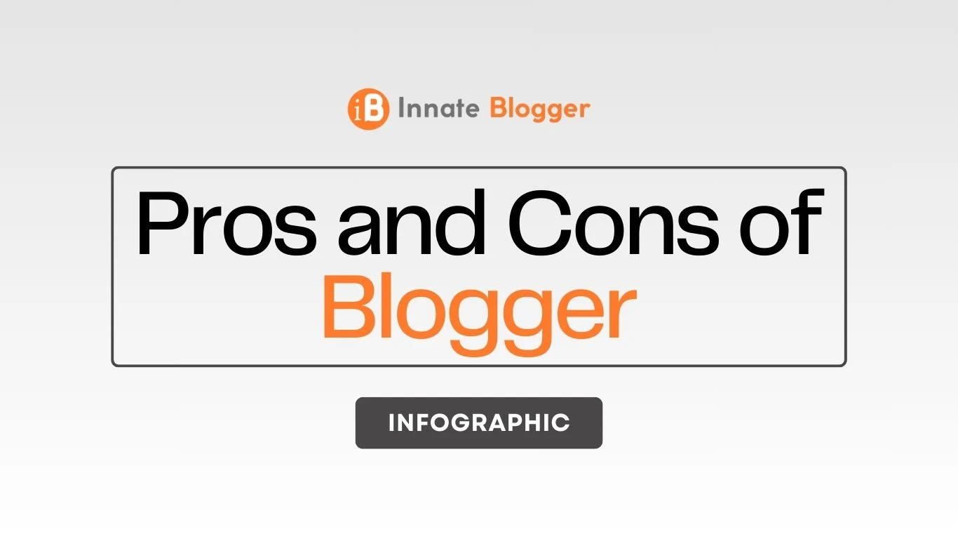 Pros and Cons of using Blogger [Infographic]