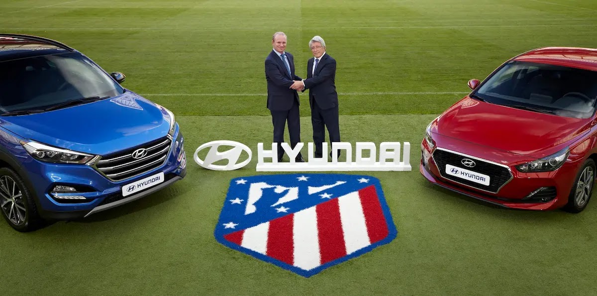 Présentation de l'accord entre Hyundai et l'Atleti en juin 2018