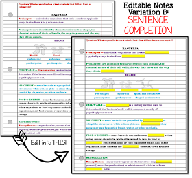 editable notes; editable resources; nitty gritty science