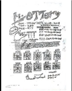 Thai Lottery Last Paper For 16-09-2018