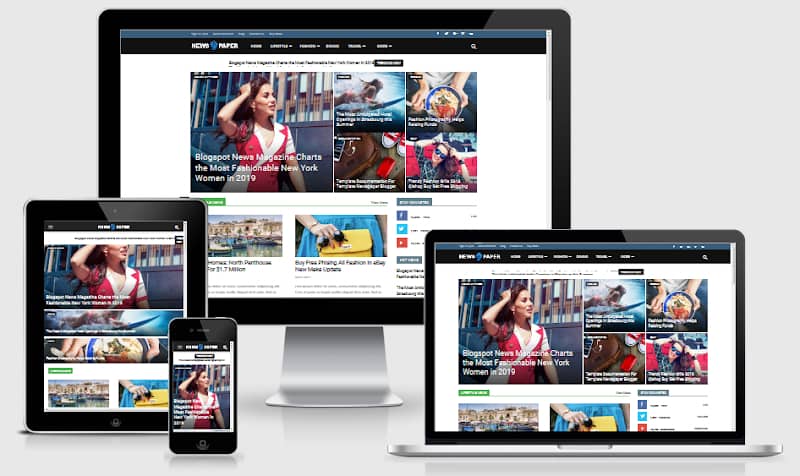 [Rian SEO] Newspaper 9 Blogger Template 