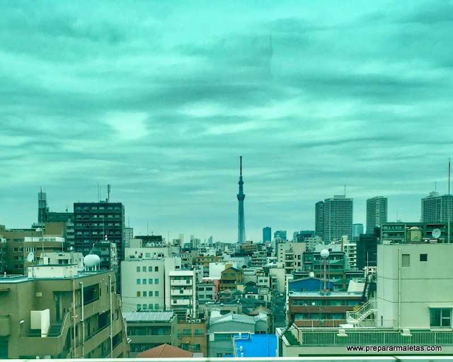 vistas durante el trayecto en bus a Tokio