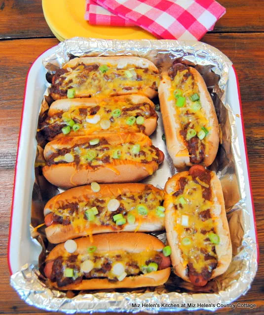 Baked Chili Dogs at Miz Helen's Country Cottage