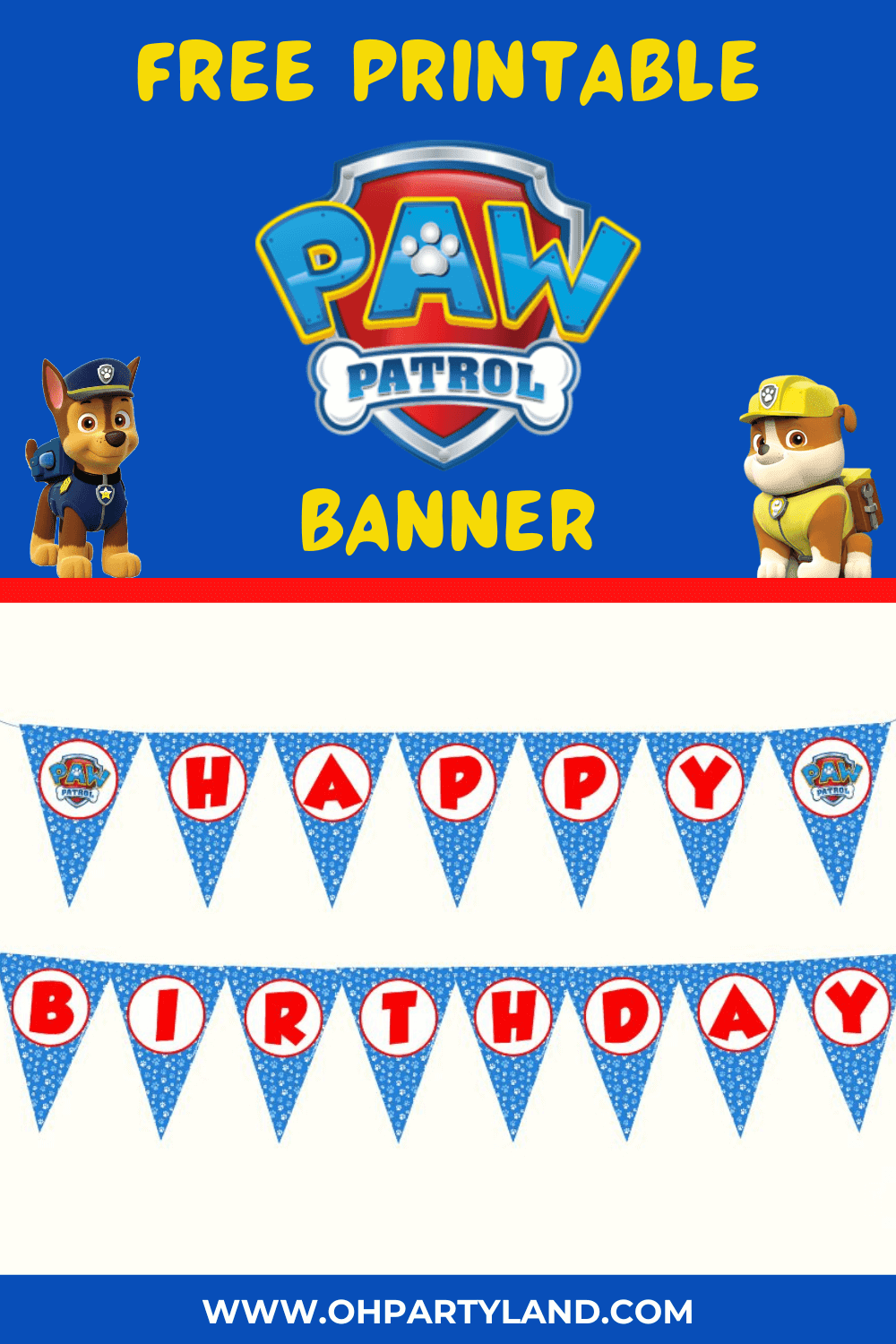 paw patrol banner