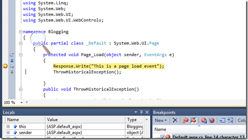 HistoricalDebuggingBreakPoint