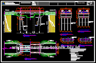 Gambar-Jembatan-Gelagar-Beton-Bertulang-Balok-T-Kelas-B-Bentang-15-Meter-Format-DWG-Autocad-01