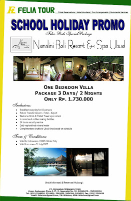 Felia School Holiday Promo at Nandini Bali Resort & Spa