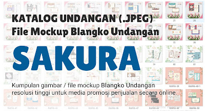 File Mockup / Katalog Digital Blangko Undangan Sakura Full Album