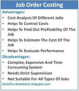 advantages disadvantages job order costing