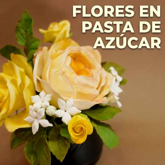 Flores en pasta de goma, modela flores, pasta de goma, flores para pasteles de bodas