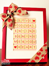 Valentine's Day Scrabble Letter Art