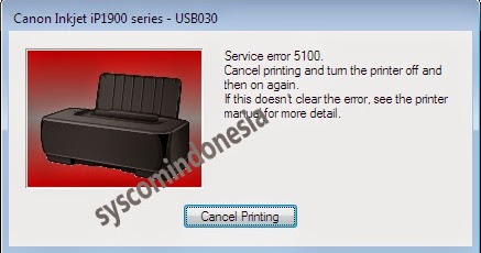 KODE ERROR 5100 PRINTER CANON IP1980 | Syscom Indonesia