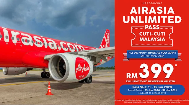 cara daftar AirAsia Unlimited Pass Cuti-Cuti Malaysia