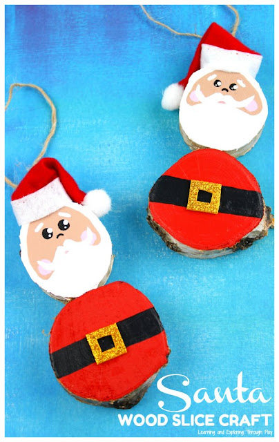 Santa Wood Slice Craft