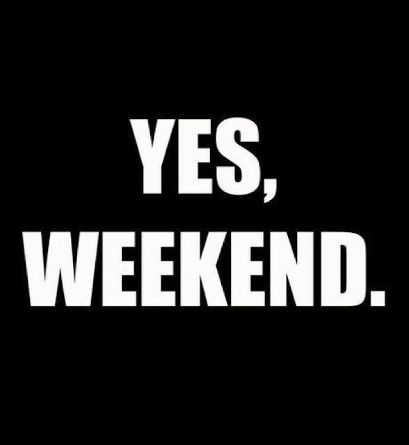O texto "Yes, Weekend" em letras vibrantes sobre um fundo preto, transmitindo a energia e felicidade de finalmente chegarmos ao tão aguardado fim de semana. É hora de relaxar, aproveitar o tempo livre e recarregar as energias para a próxima semana. Que venham os dias de descanso e diversão! 🎉🌟 #WeekendVibes #DescansoMerecido