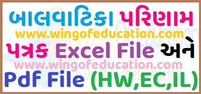 Balvatika Parinam Patrak Pdf File And Excel File