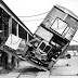 Proving that London's double-decker buses were not a tipping hazard, 1933