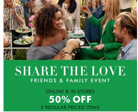 Banana Republic Friends & Family Event 50% Off Promo Code