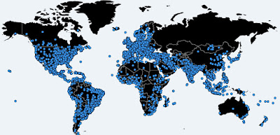 Mirai botnet map