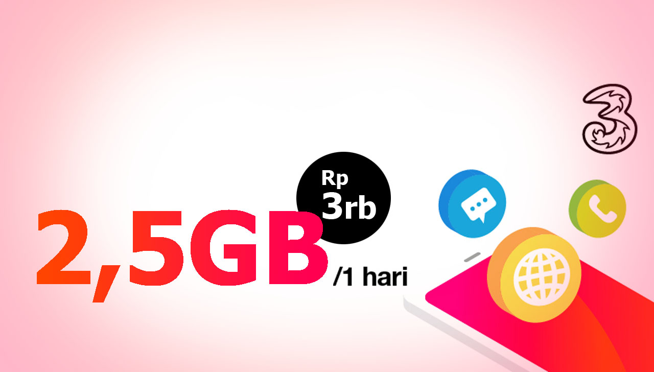 Paket data Internet 3 terbaru