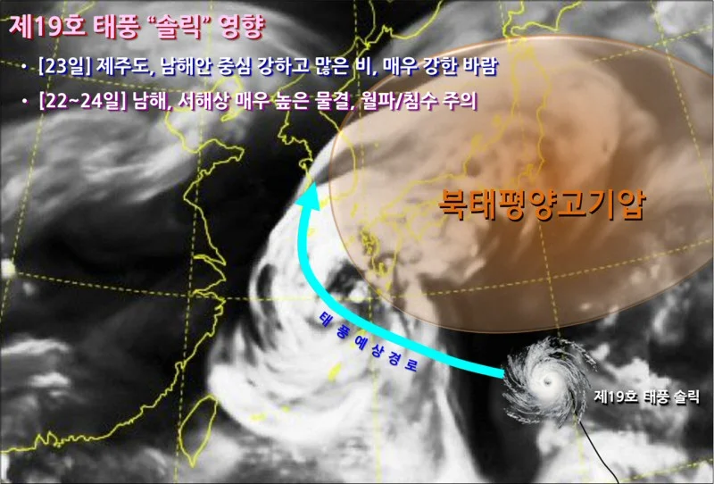 기상청, 제19호 태풍 솔릭(SOULIK) 현황과 전망