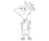 #4 Phineas Flynn Coloring Page