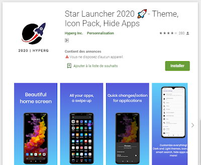 Star Launcher 2020 🚀- Theme, Icon Pack, Hide Apps