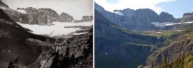 4.) Grinnell Glacier - These 9 Before And After Photos Of Melting Glaciers Tell A Shocking Story