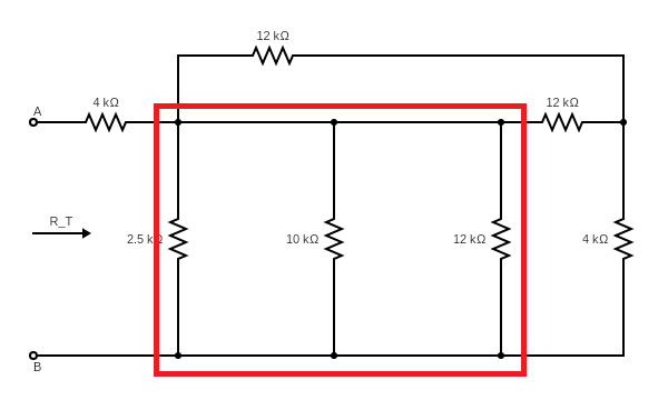 Simplification of a resistance network