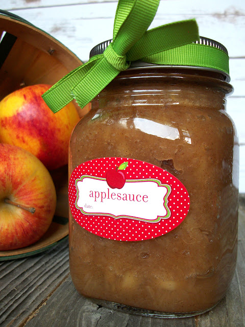 oval applesauce canning jar label