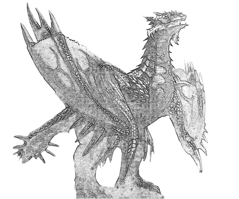 monster-hunter-frontier-rathalos-silver-coloring-pages