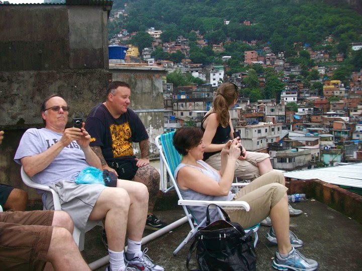 The foto is visitors to my home in Rocinha We are sitting on my rooftop 