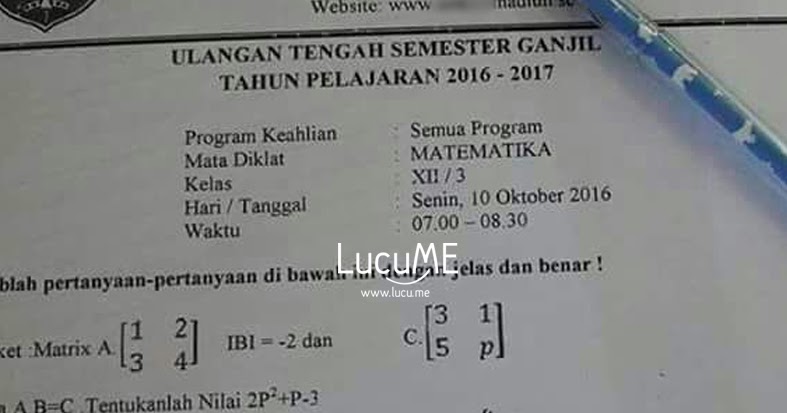 Saking Sulitnya Kerjakan Soal Matematika, Jawaban Siswa 