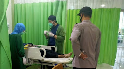  Tabrak Pohon, Pengendara Pemotor di Padamara Dilarikan ke Rumah Sakit