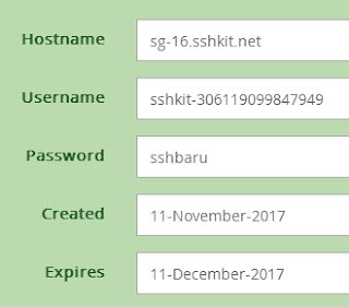 SSH Extra Server SG.DO sampai Bulan Desember 2017