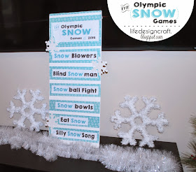 The Olympic Snow Games - interactive family game for the holidays, winter break, or the next time your family is "snowed in". This lil' family event will have you all laughing, cheering, and having "snow" much fun together!