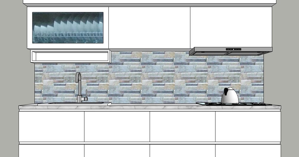 Contoh gambar desain kitchen  set 