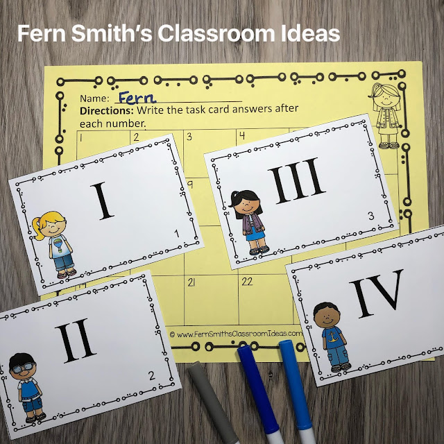 Roman Numeral Task Cards