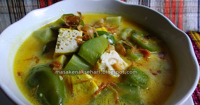 Resep Sayur Labu Siam Santan Kuning Pedas