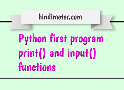 Python hello world program